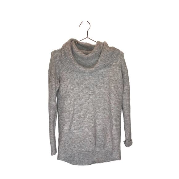 LOFT Size XS Women's Flecked Turtleneck  Sweater Light Grey - Picture 1 of 7
